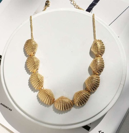 Colier scoici aurii supradimensionate [0]