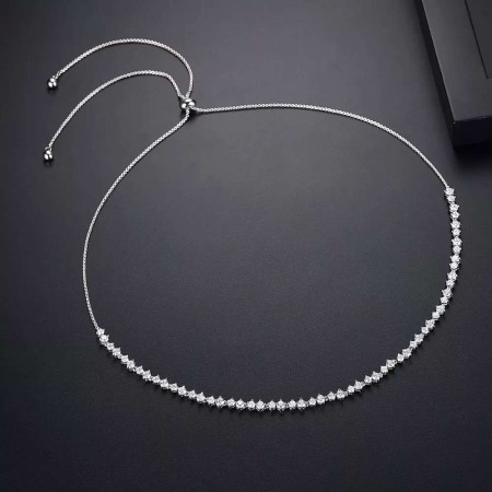 Colier tennis argintiu Sella [0]