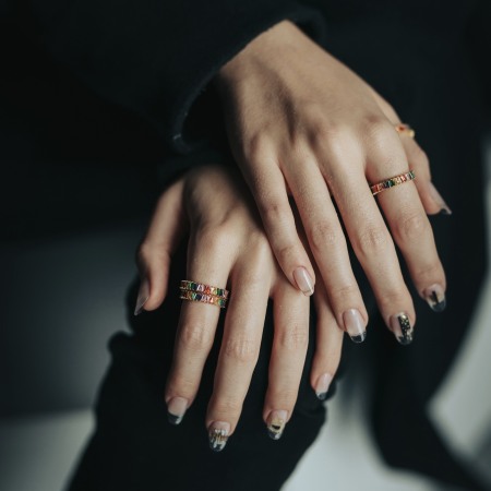 Inel argint colorat Rainbow [1]