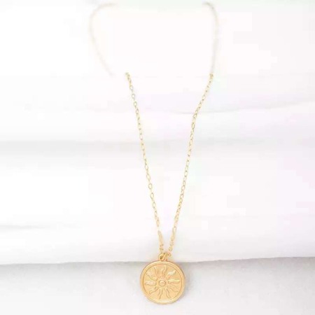 Chokers si coliere - Lant moneda soare