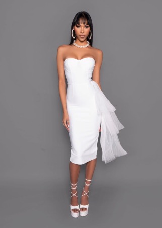Rochii - Rochie alba eleganta Marissa