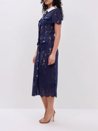 rochie midi din dantela navy [3]