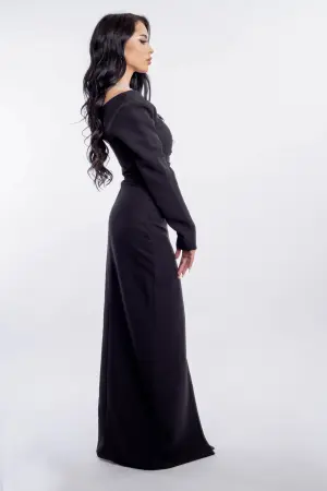 Rochie neagra lunga Cantrell [1]