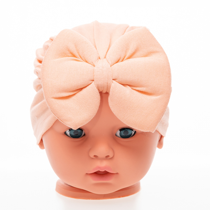 Set 3 piese bebe turban si 2 bentite Somon [7]
