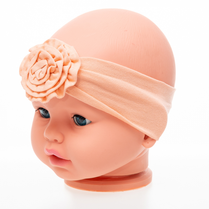Set 3 piese bebe turban si 2 bentite Somon [4]
