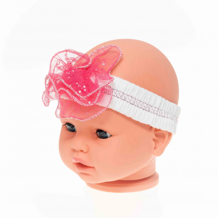 Bentita fetita cu aplicatie din dantela fuchsia [3]