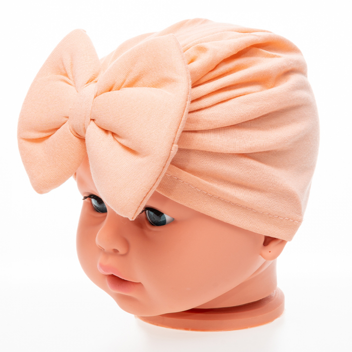 Set 3 piese bebe turban si 2 bentite Somon [6]