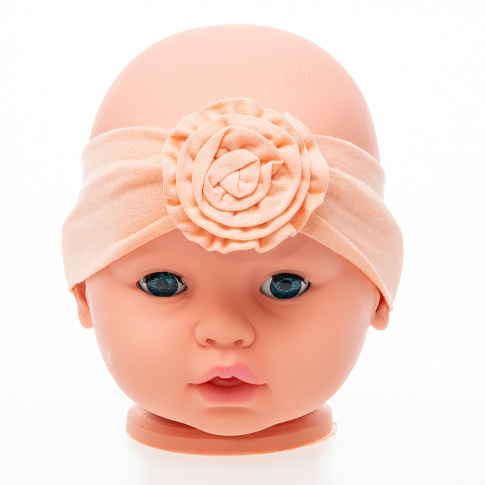 Set 3 piese bebe turban si 2 bentite Somon [5]