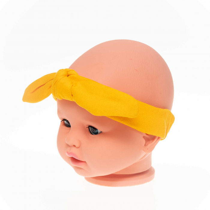 Bentiță bebe cu fundiță din bumbac organic [2]