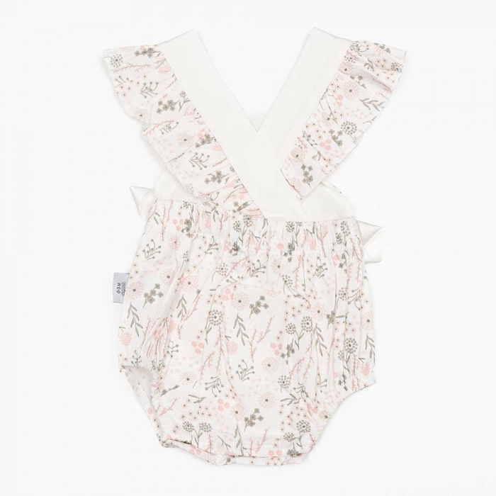 Salopeta si bentita bebe Flowers bumbac organic [4]