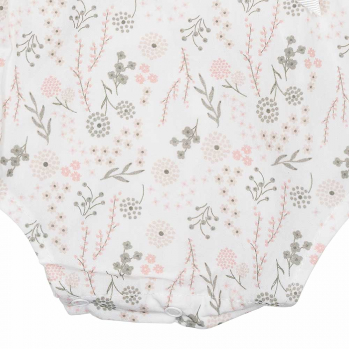 Salopeta si bentita bebe Flowers bumbac organic [3]