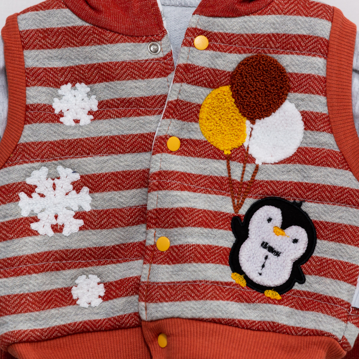 Set 3 piese copii vesta cu bluza si pantaloni Pinguin [3]