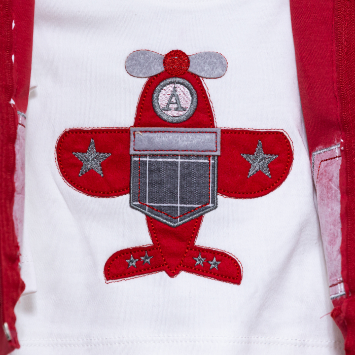 Compleu copii hanorac bluza pantaloni Airplane [3]