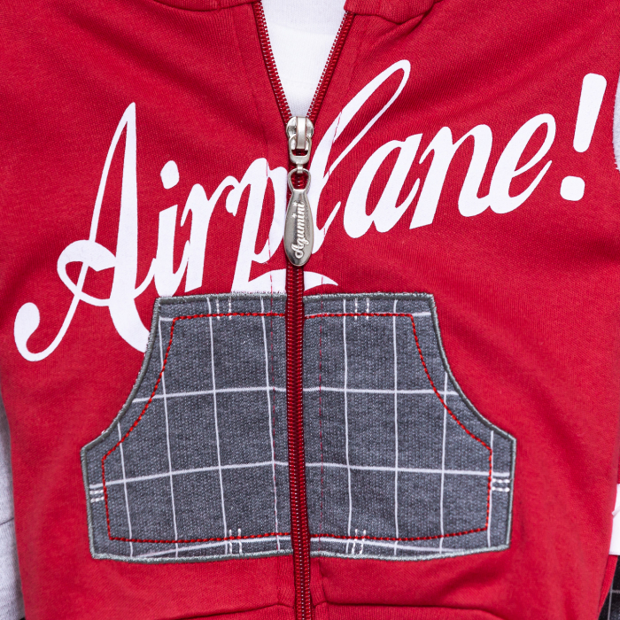Compleu copii hanorac bluza pantaloni Airplane [4]