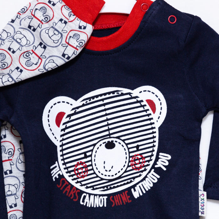 Compleu bebe caciulita bluza pantaloni Bear [3]