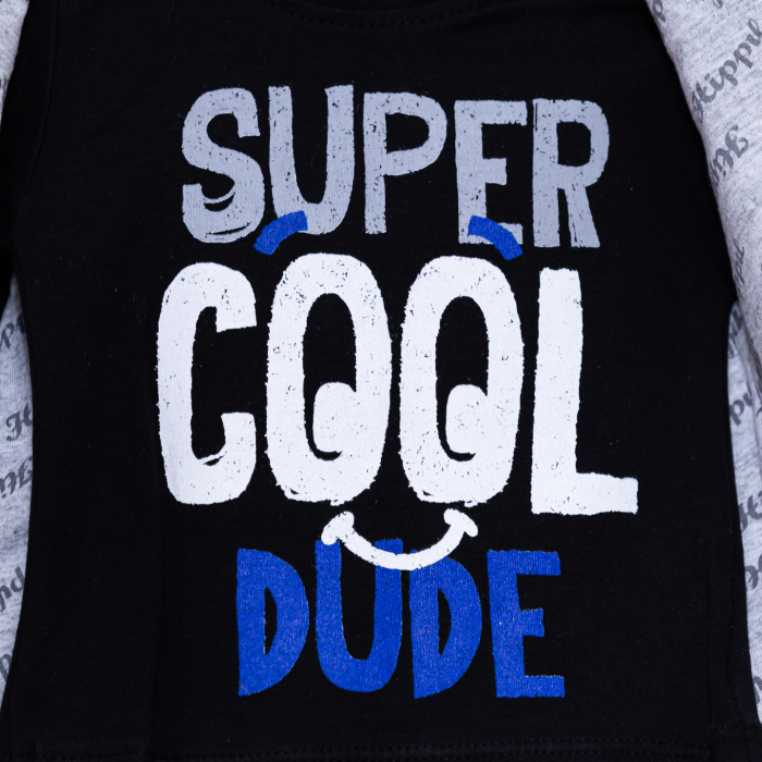 Compleu bebe vesta cu bluza si pantaloni Cool Dude [2]