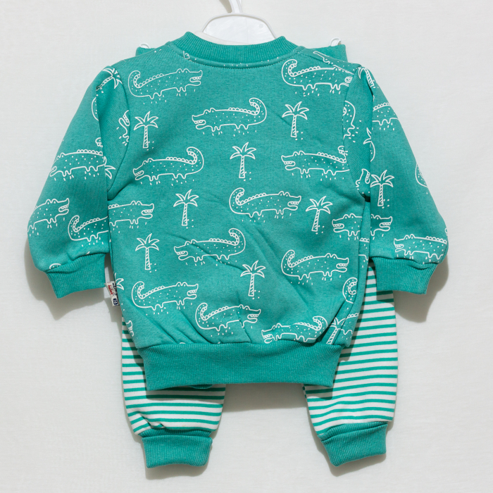 Compleu bebe jacheta cu bluza si pantaloni Crocodil [2]