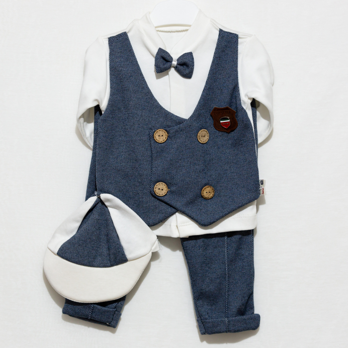 Compleu de 3 Piese pentru Copii -Bluza Pantaloni Sapca [8]