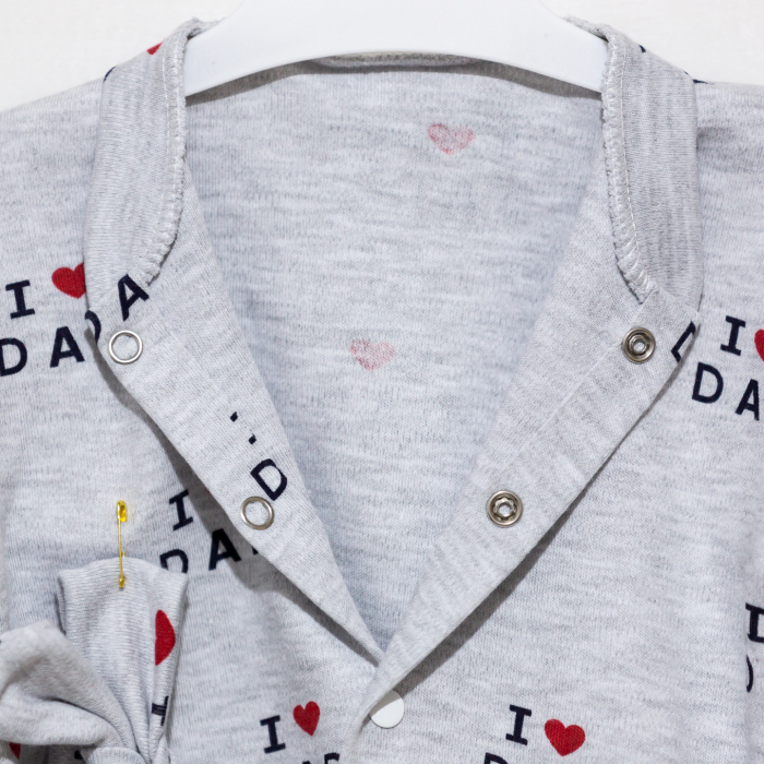Compleu bebe bentita cu bluza si pantaloni I Love Dad [3]