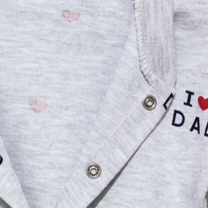 Compleu bebe bentita cu bluza si pantaloni I Love Dad [2]