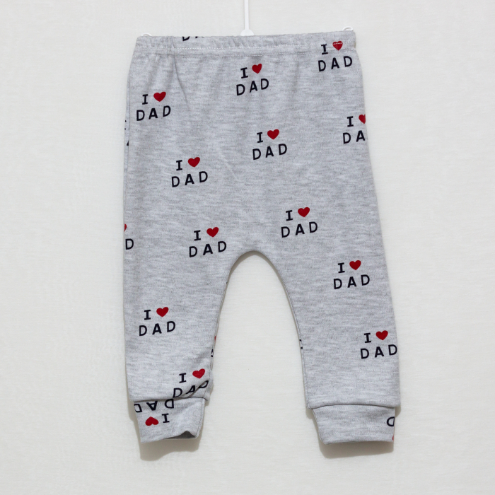 Compleu bebe bentita cu bluza si pantaloni I Love Dad [5]