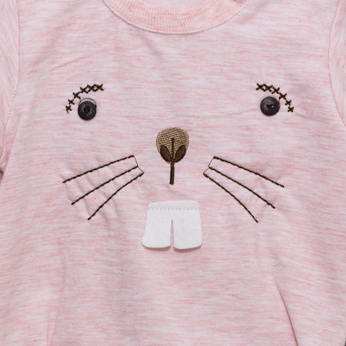 Set 2 piese bebe Iepuraș cu pantaloni si bluza [3]