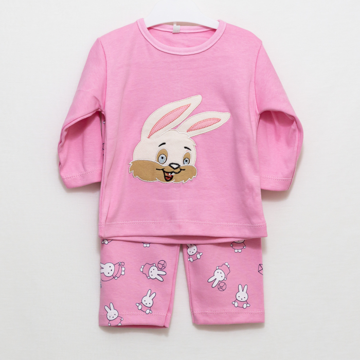 Set 2 piese bebe bluza si pantaloni model Iepuras [3]