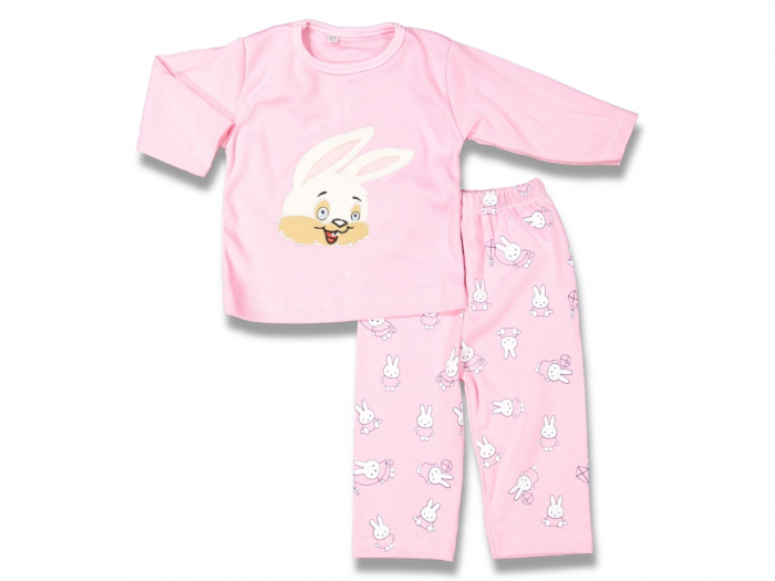 Set 2 piese bebe bluza si pantaloni model Iepuras [1]