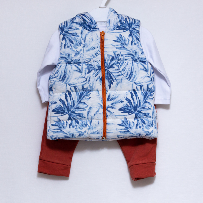Compleu bebe vesta cu bluza si pantaloni Mickey Mouse [5]