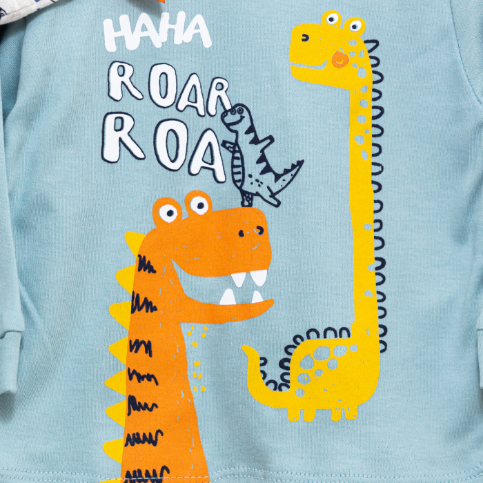 Compleu bebe caciulita bluza pantaloni Roar [4]