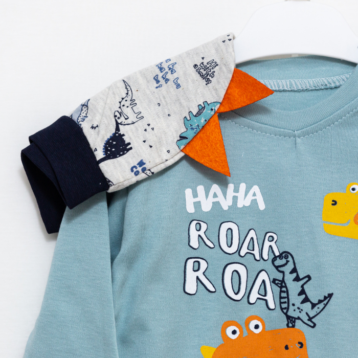 Compleu bebe caciulita bluza pantaloni Roar [2]