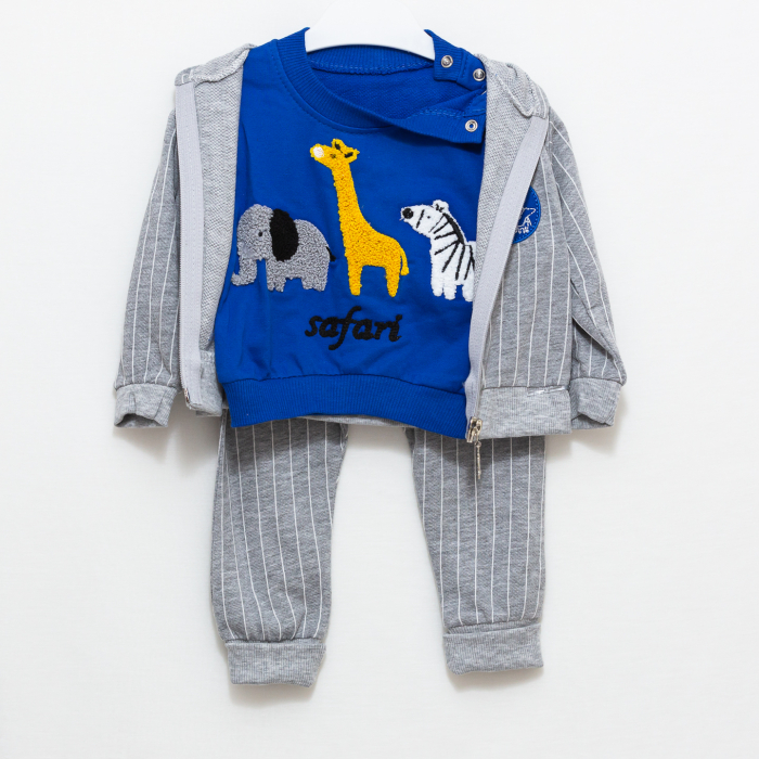 Set de Haine pentru Bebelusi Safari- Hanorac, Pantaloni și Bluza [5]