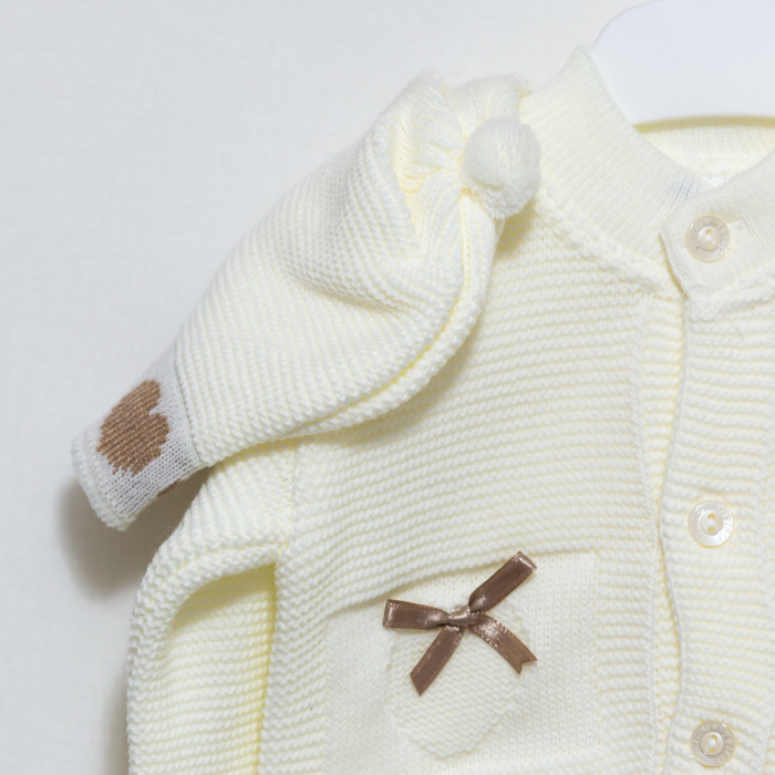 Compleu bebe caciulita cu pulovaras si pantaloni Tricot [3]