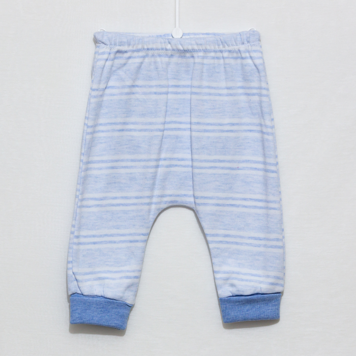 Set 3 piese bebe bavetica cu bluza si pantaloni Ursulet [5]
