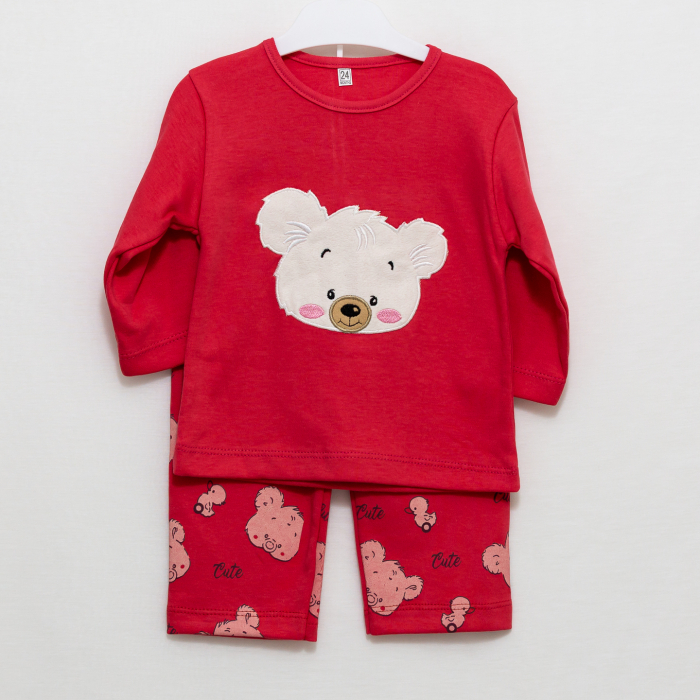 costumase bebelusi fete bluza si pantaloni Ursulet [3]