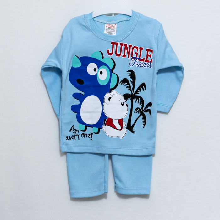 Pijamale Bumbac pentru Bebelusi - Jungle [4]