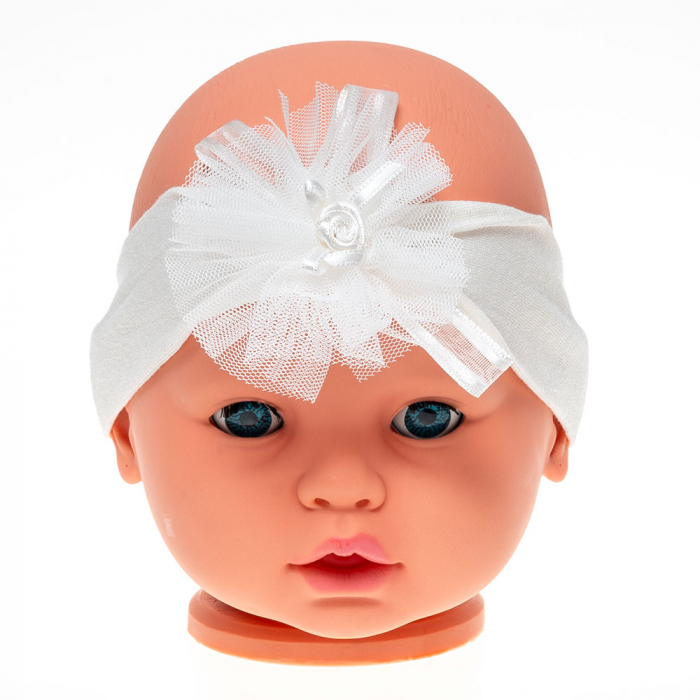 Set 2 piese bebe bentita si o pereche de sosete model floricica 0-6 luni [5]