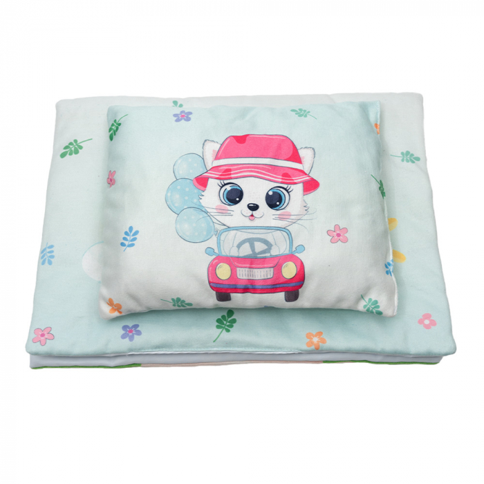 Set bebe salteluta cu perna Pisicuta|Accesorii bebelusi| Accesorii copii [2]