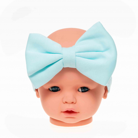 Bentita bebe cu fundita supradimensionata, material 100% bumbac [0]