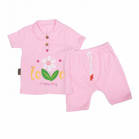 Fete - imbracaminte bebe Love tricou si pantaloni scurti