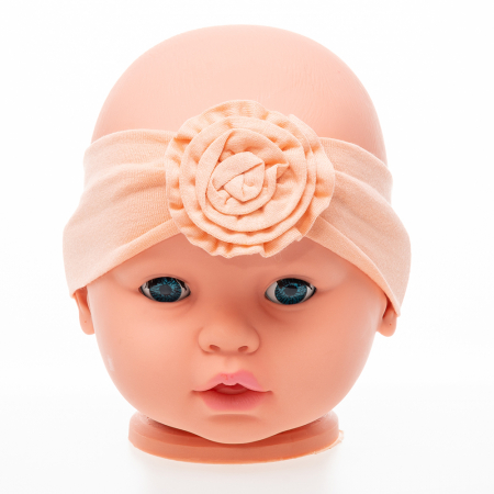 Set 3 piese bebe turban si 2 bentite Somon [4]