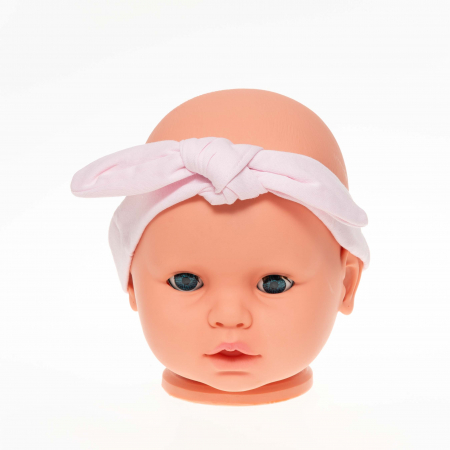 Căciulițe-Bentițe-Turbane-Papioane - Bentiță bebe cu fundiță din bumbac organic