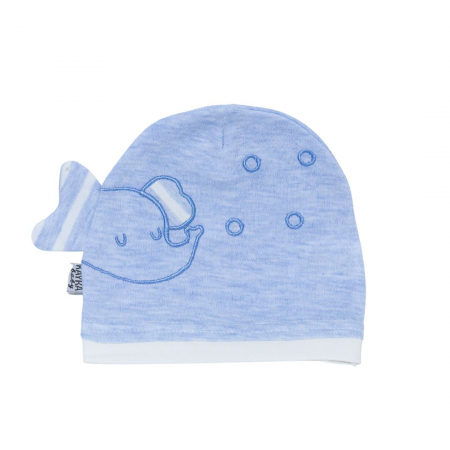 Acasă - Căciulă bebe din bumbac organic Elefant