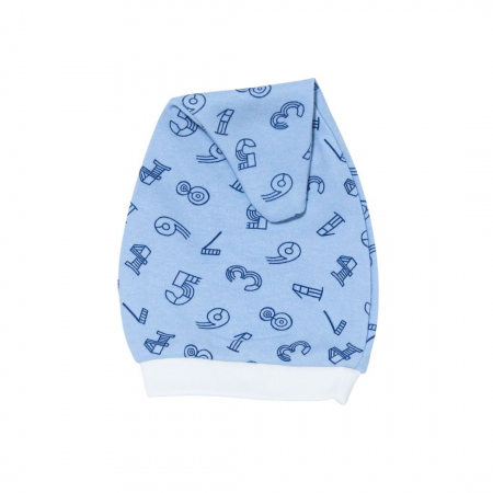 Căciulițe-Bentițe-Turbane-Papioane - Căciuliță bumbac pentru bebe model Cifre