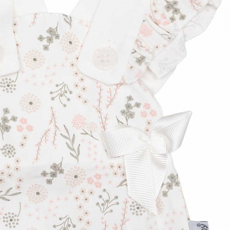 Salopeta si bentita bebe Flowers bumbac organic [5]