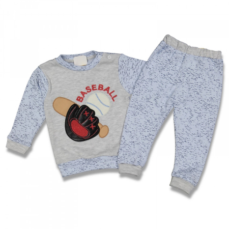 Compleuri - Set 2 piese - Set hainute bebe bluza si pantaloni Baseball