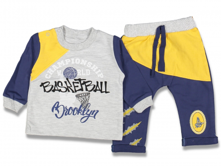 Compleuri - Set 2 piese - Compleu bebelusi bluza si pantaloni Basketball