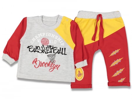 Compleuri - Set 2 piese - Compleu bebelusi bluza si pantaloni Basketball