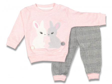 Compleuri - Set 2 piese - costumase bebelusi fete Bunny- Confort si Stil