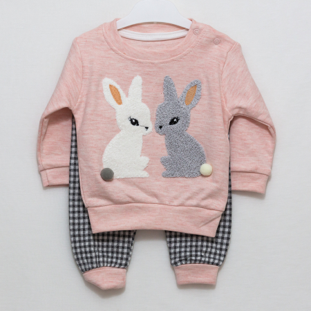 Compleuri - Set 2 piese - costumase bebelusi fete Bunny- Confort si Stil